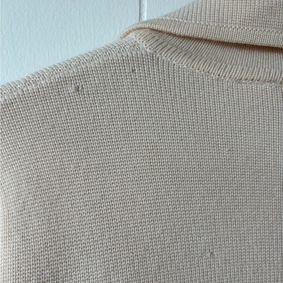 Tory Burch Merino Wool Cream Coat | Size Large - Picture 8 of 12